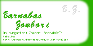 barnabas zombori business card